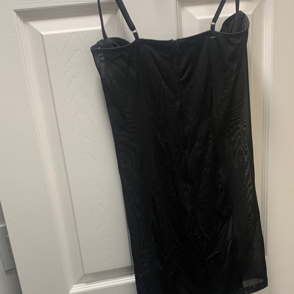 Edikted Black Mini Dress with Sheer Panels - Picture 4 of 5